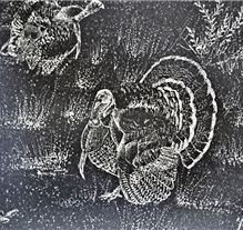 Praying hands sculpted carving on granite memorial